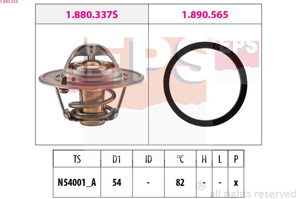 EPS 1.880.334 - Coolant thermostat / housing car-mod.net