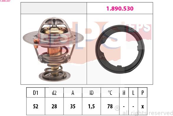 EPS 1.880.267 - Coolant thermostat / housing car-mod.net