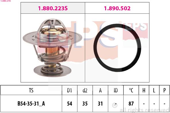 EPS 1.880.278 - Coolant thermostat / housing car-mod.net