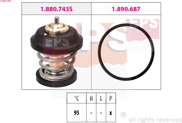 EPS 1.880.799 - Coolant thermostat / housing car-mod.net