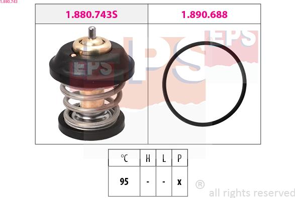 EPS 1.880.743 - Coolant thermostat / housing car-mod.net