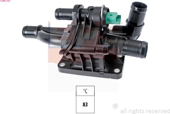 EPS 1.880.734 - Coolant thermostat / housing car-mod.net