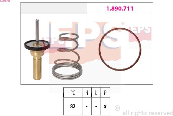 EPS 1.880.736 - Coolant thermostat / housing car-mod.net