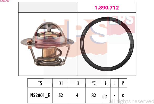 EPS 1.880.725 - Coolant thermostat / housing car-mod.net