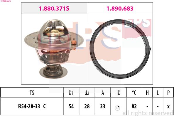 EPS 1.880.726 - Coolant thermostat / housing car-mod.net