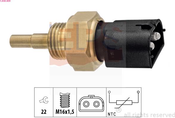 EPS 1.830.409 - Coolant temperature Sensor car-mod.net
