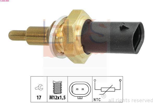 EPS 1.830.405 - Coolant temperature Sensor car-mod.net