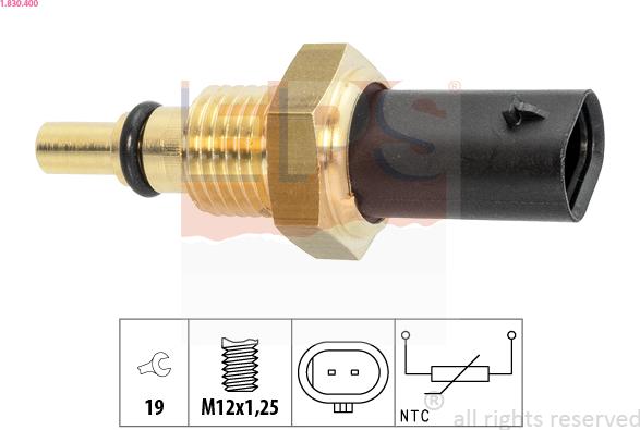 EPS 1.830.400 - Sensor, oil temperature car-mod.net