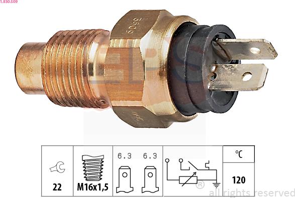 EPS 1.830.509 - Coolant temperature Sensor car-mod.net