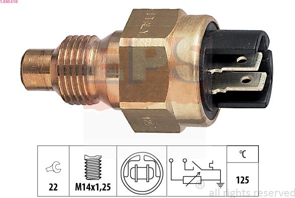EPS 1.830.510 - Coolant temperature Sensor car-mod.net