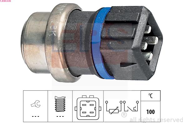 EPS 1.830.536 - Coolant temperature Sensor car-mod.net
