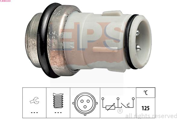 EPS 1.830.533 - Coolant temperature Sensor car-mod.net