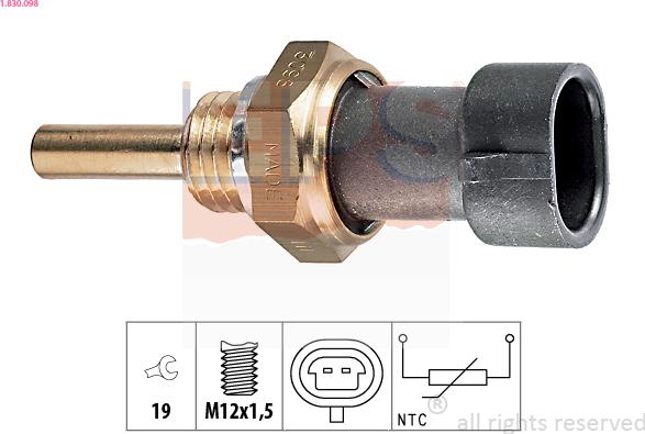 EPS 1.830.098 - Sensor, oil temperature car-mod.net
