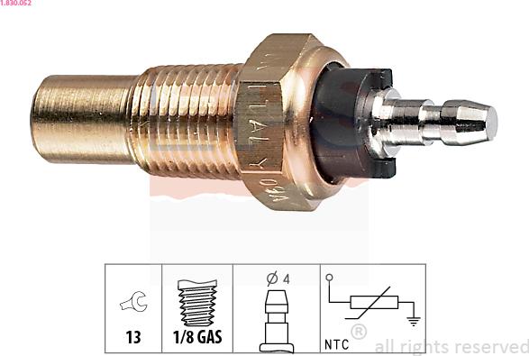 EPS 1.830.052 - Coolant temperature Sensor car-mod.net