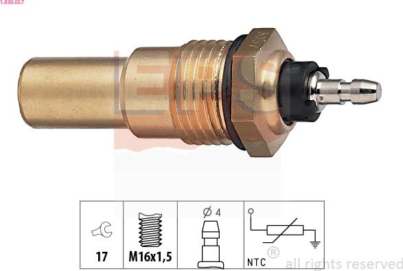 EPS 1.830.057 - Coolant temperature Sensor car-mod.net