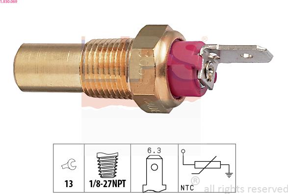 EPS 1.830.069 - Coolant temperature Sensor car-mod.net
