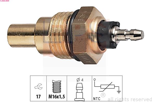 EPS 1.830.009 - Coolant temperature Sensor car-mod.net
