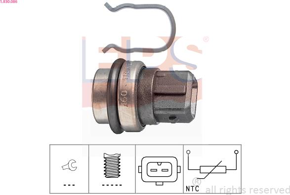 EPS 1.830.086 - Coolant temperature Sensor car-mod.net