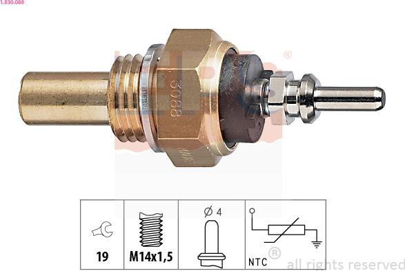 EPS 1.830.088 - Coolant temperature Sensor car-mod.net