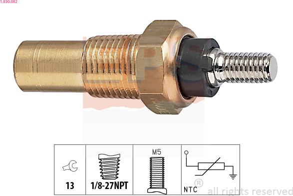 EPS 1.830.082 - Coolant temperature Sensor car-mod.net
