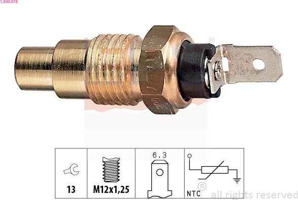 EPS 1.830.078 - Coolant temperature Sensor car-mod.net