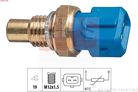 EPS 1.830.194 - Coolant temperature Sensor car-mod.net