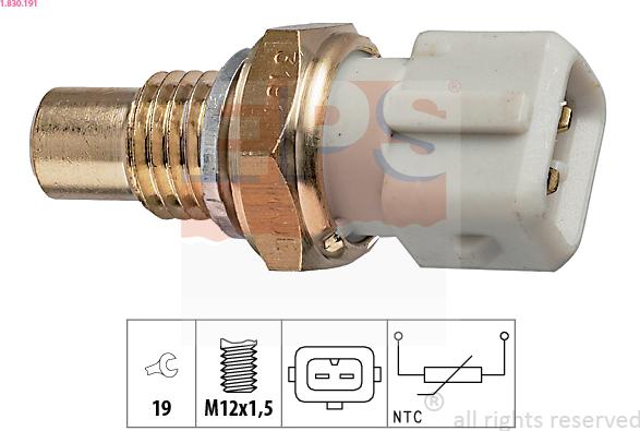 EPS 1.830.191 - Coolant temperature Sensor car-mod.net
