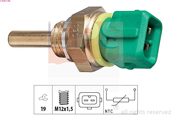 EPS 1.830.148 - Coolant temperature Sensor car-mod.net