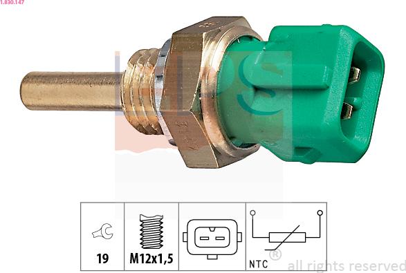 EPS 1.830.147 - Coolant temperature Sensor car-mod.net