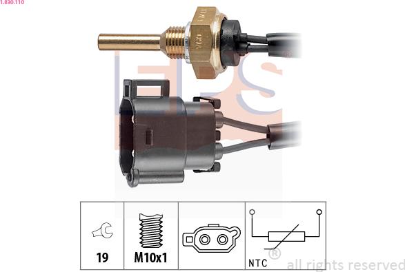 EPS 1.830.110 - Coolant temperature Sensor car-mod.net