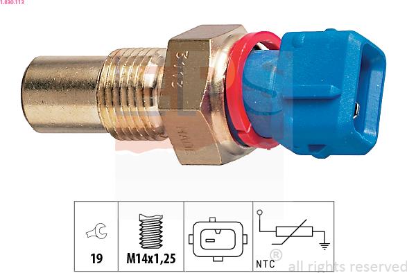 EPS 1.830.113 - Sensor, oil temperature car-mod.net