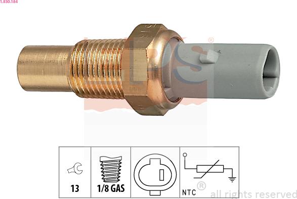 EPS 1.830.184 - Coolant temperature Sensor car-mod.net