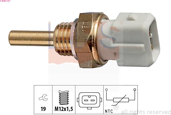 EPS 1.830.127 - Coolant temperature Sensor car-mod.net