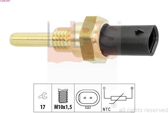 EPS 1.830.397 - Coolant temperature Sensor car-mod.net