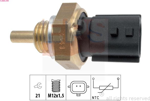 EPS 1.830.341 - Coolant temperature Sensor car-mod.net