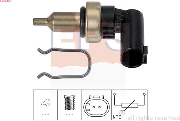 EPS 1.830.343 - Coolant temperature Sensor car-mod.net