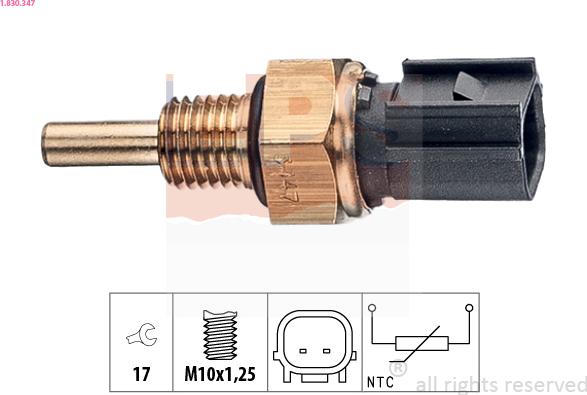 EPS 1.830.347 - Coolant temperature Sensor car-mod.net