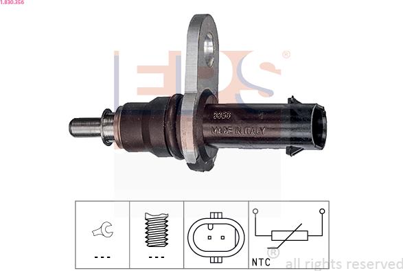 EPS 1.830.356 - Sensor, oil temperature car-mod.net