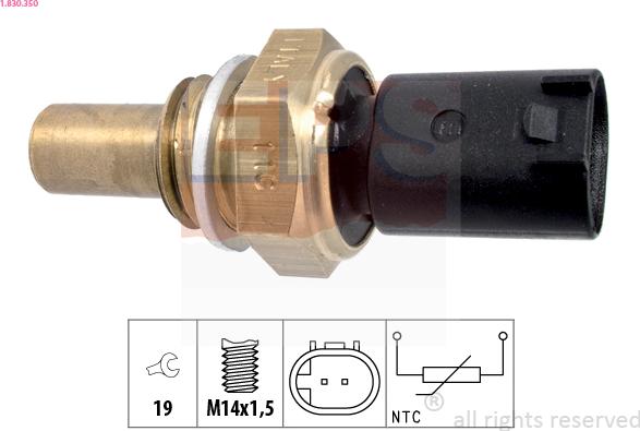 EPS 1.830.350 - Sensor, oil temperature car-mod.net