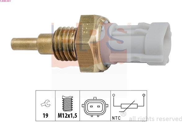 EPS 1.830.351 - Sensor, oil temperature car-mod.net