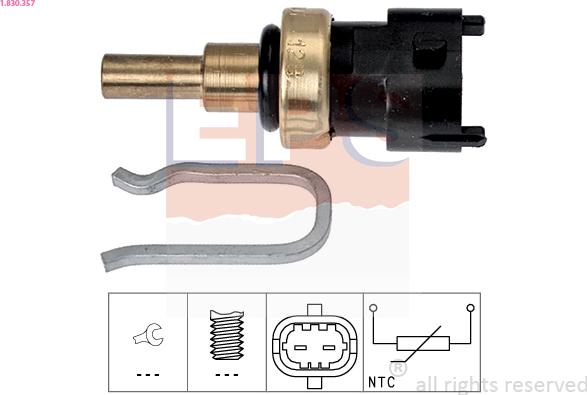 EPS 1.830.357 - Coolant temperature Sensor car-mod.net