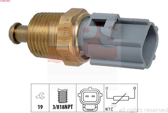EPS 1.830.363 - Sensor, oil temperature car-mod.net