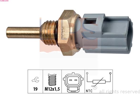 EPS 1.830.334 - Coolant temperature Sensor car-mod.net