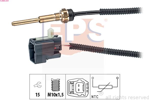 EPS 1.830.331 - Coolant temperature Sensor car-mod.net