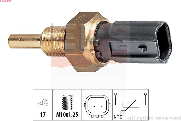 EPS 1.830.299 - Coolant temperature Sensor car-mod.net