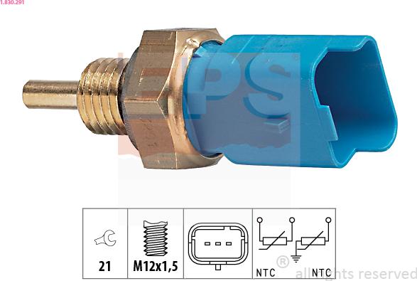 EPS 1.830.291 - Coolant temperature Sensor car-mod.net