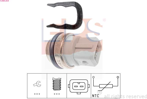 EPS 1.830.254 - Coolant temperature Sensor car-mod.net