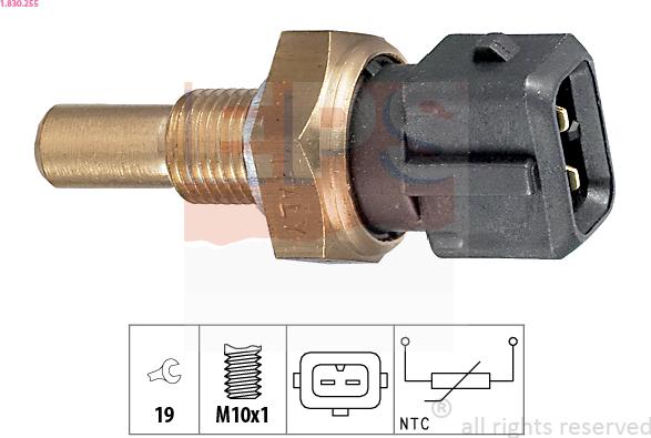 EPS 1.830.255 - Sensor, oil temperature car-mod.net