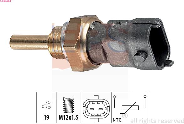 EPS 1.830.264 - Coolant temperature Sensor car-mod.net