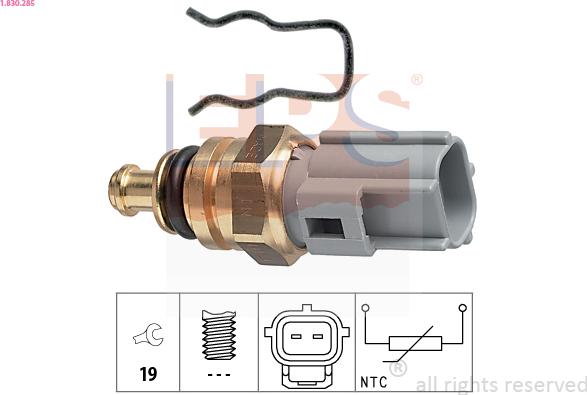 EPS 1.830.285 - Coolant temperature Sensor car-mod.net